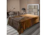 Abakuhaus Lenzuolo Naturale, Strada Forestale Che Conduce Alla Foresta Nebbiosa In Una Giornata Nebbiosa Immagine Natura Da Sogno Tema Arte, Lenzuolo Superiore Morbido E Confortevole Per Un Letto Decorativo 1 Pezzo 260 Cm X 168 Cm, Arancione Marrone