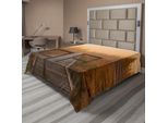 Abakuhaus Lenzuolo Naturale, Strada Forestale Che Conduce Alla Foresta Nebbiosa In Una Giornata Nebbiosa Immagine Natura Da Sogno Tema Arte, Lenzuolo Morbido E Confortevole Per Un Letto Decorativo 1 Pezzo 266 Cm X 260 Cm, Arancione Marrone