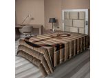 Abakuhaus Lenzuolo Con Ancora, Stampa Digitale Con Ancora Marina Su Tema Marino Quadrato, Grafica Moderna Per La Casa, Lenzuolo Morbido E Confortevole Per Un Letto Decorativo, 1 Pezzo 260 Cm X 168 Cm, Beige Marrone