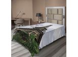 Abakuhaus Lenzuolo Torre Eiffel, Eiffel Fiori Naturali Fiori Colorati Cielo Nuvoloso Prospettive Parigi Stampa, Lenzuolo Morbido E Confortevole Per Un Letto Decorativo 1 Pezzo 260 Cm X 168 Cm, Grigio Verde