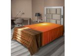 Abakuhaus Lenzuolo Nautico, Piccolo Yacht A Vela Sul Lago Michigan Al Tramonto, Cultura Lacustre, Lenzuolo Morbido E Confortevole Per Un Letto Decorativo, 1 Pezzo 190 Cm X 100 Cm, Arancione