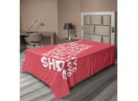 Abakuhaus Lenzuolo Con Proverbio, Amore Vero Amore Moda Scarpe Da Donna, Citazione Divertente Grafica Realizzata, Morbido E Confortevole Lenzuolo Superiore Per Un Letto Decorativo 1 Pezzo 190 Cm X 100 Cm, Bianco E Corallo