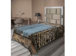 Abakuhaus Lenzuolo Rustico, Fienile Datato Gotico Medievale Europeo Urbano Città Paesaggio Urbano, Lenzuolo Morbido E Confortevole Per Un Letto Decorativo 1 Pezzo 190 Cm X 100 Cm, Blu Grigio