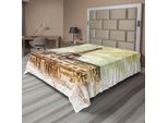 Abakuhaus Lenzuolo Torre Eiffel, Stampa In Stile Acquerello Pastello, Skyline Vintage Torre Eiffel, Tema Parigi, Morbido E Confortevole Lenzuolo Superiore Per Un Letto Decorativo, 1 Pezzo 260 Cm X 228 Cm, Beige Marrone