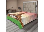 Abakuhaus Lenzuolo Torre Eiffel, Torre Eiffel Cielo Colorato Natura Nuvole Europee Fotografia Artistico, Morbido E Confortevole Lenzuolo Superiore Per Un Letto Decorativo 1 Pezzo 266 Cm X 260 Cm, Marrone Rosso Corallo