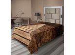 Abakuhaus Lenzuolo Paesaggistico, Sentiero Boschivo, Il Sentiero Boschivo Verso Il Profondo Nella Stagione Autunnale, Morbido E Confortevole Lenzuolo Superiore Per Un Letto Decorativo 1 Pezzo 190 Cm X 100 Cm, Marrone Verde