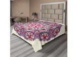 Lenzuolo Abakuhaus Mandala, Motivo Mandala Dettagliato Con Fiori E Foglie, Tema Boemo, Arte Tribale Ed Etnica, Lenzuolo Morbido E Confortevole Per Un Letto Decorativo, 1 Pezzo, 275 Cm X 260 Cm, Multicolore