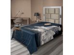 Abakuhaus Lenzuolo Con Faro, Faro Moonlight Island Grandi Nuvole Mare Spiaggia Lungomare Notte Baia, Morbido E Confortevole Lenzuolo Superiore Per Un Letto Decorativo 1 Pezzo 260 Cm X 168 Cm, Multicolore