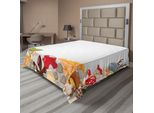 Abakuhaus Lenzuolo Con Funghi, Mazzo Di Funghi Velenosi Funghi Selvatici Nella Foresta Illustrazioni Cartoon, Lenzuolo Morbido E Confortevole Per Un Letto Decorativo 1 Pezzo 260 Cm X 228 Cm, Multicolore