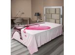 Abakuhaus Lenzuolo Torre Eiffel, Eiffel Romantico San Valentino Amore Acquerello Tema Cuore Foglia Silhouette Stampa, Morbido E Confortevole Lenzuolo Superiore Per Un Letto Decorativo 1 Pezzo 260 Cm X 168 Cm, Fucsia Marrone