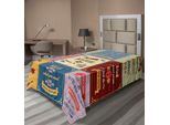 Abakuhaus Lenzuolo Con Proverbio, Collezione Di Citazioni Motivazionali Success Positive Attitude Tema Artwork Stampa, Lenzuolo Morbido E Confortevole Per Un Letto Decorativo 1 Pezzo 260 Cm X 168 Cm, Giallo E Rosa