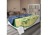 Abakuhaus Albero Della Vita Lenzuolo, Yin Yang Vita E Morte Albero In Diversi Colori Con Sagome Di Uccelli, Morbido E Confortevole Lenzuolo Superiore Per Un Letto Decorativo 1 Pezzo 260 Cm X 168 Cm, Verde Blu Nero