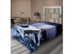 Abakuhaus Lenzuolo Naturale, Tempesta Estiva Inizia Con Fulmini E Saette Sulla Costa Rocciosa Onde Immagine Mistica, Lenzuolo Morbido E Confortevole Per Un Letto Decorativo 1 Pezzo 190 Cm X 100 Cm, Grigio Lilla