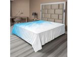 Abakuhaus Lenzuolo Astratto, Grafica Sfumata In Acquerello, Tecnica Acquerello Onde, Illustrazione, Motivo, Lenzuolo Morbido E Confortevole Per Un Letto Decorativo, 1 Pezzo, 260 Cm X 228 Cm, Blu E Bianco