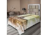 Abakuhaus Lenzuolo Torre Eiffel, Stampa In Stile Acquerello Pastello, Skyline Vintage Torre Eiffel, Tema Parigi, Morbido E Confortevole Lenzuolo Superiore Per Un Letto Decorativo, 1 Pezzo 190 Cm X 100 Cm, Beige Marrone