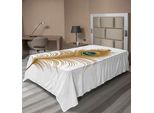 Abakuhaus Lenzuolo Peacock, Uccello Esotico Seducente Con Piume, Stampa Con Immagini Di Animali Magici E Natura, Lenzuolo Morbido E Confortevole Per Un Letto Decorativo, 1 Pezzo, 190 Cm X 100 Cm, Verde Senape