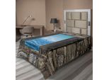 Abakuhaus Lenzuolo Nautico, Immagine Di Una Barca A Vela Dalla Finestra Di Pietra, Prospettiva Stretta, Immagine Del Mediterraneo, Lenzuolo Morbido E Confortevole Per Un Letto Decorativo, 1 Pezzo, 260 Cm X 168 Cm, Grigio Blu