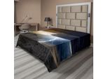 Abakuhaus Lenzuolo Naturale, Nuvole Scure Che Scendono Sulla Tempesta Di Montagna Tema Stampa Artistica Stampa, Lenzuolo Morbido E Confortevole Per Un Letto Decorativo 1 Pezzo 275 Cm X 260 Cm, Arancione Grigio