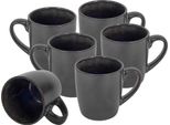 Tazza Da Caffè In Porcellana 350Ml - Set Di 6 - Colore: Nero Nuovo (Nero Nuovo)
