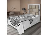 Abakuhaus Lenzuolo Mandala, Mano Di Hamsa Con Occhi Interni Immagine Occhi Malvagi Ti Benedicano Stampa Artistica Orientale, Lenzuolo Morbido E Confortevole Per Un Letto Decorativo 1 Pezzo 190 Cm X 100 Cm, Bianco Nero