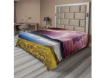 Abakuhaus Lenzuolo Naturale, Cielo Elettrico, Potente Effetto Sulla Terra, Stampa Paesaggio, Lenzuolo Morbido E Confortevole Per Un Letto Decorativo, 1 Pezzo, 266 Cm X 260 Cm, Verde, Blu, Rosa