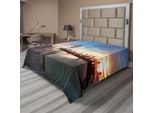 Abakuhaus Lenzuolo Con Motivo Faro, Tramonto, Faro, Costa, Nuvole, Arcobaleno, Riflesso, Foto, Morbido E Confortevole Lenzuolo Superiore Per Un Letto Decorativo, 1 Pezzo, 275 Cm X 260 Cm, Multicolore