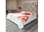 Abakuhaus Lenzuolo Con Motivo Papaveri, Colori Acquerellati Vivaci, Grafica Papaveri Simbolo Di Pace E Morte, Stampa Pianta Sedativa, Lenzuolo Morbido E Confortevole Per Un Letto Decorativo, 1 Pezzo, 244 Cm X 205 Cm, Bianco E Rosso