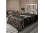 Abakuhaus Lenzuolo Naturale, Tuoni E Fulmini Sulla Spiaggia Sabbiosa Durante Una Forte Tempesta, Stampa A Raggi Luminosi, Lenzuolo Morbido E Confortevole Per Un Letto Decorativo, 1 Pezzo, 260 Cm X 168 Cm, Marrone E Grigio
