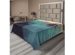 Abakuhaus Lenzuolo Wolken, Colline Tra Grandi Cumuli Di Nuvole, Vista Magica Sulle Montagne, Tema Natura, Lenzuolo Morbido E Confortevole Per Un Letto Decorativo, 1 Pezzo, 275 Cm X 260 Cm, Marrone E Blu