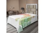 Abakuhaus Lenzuolo, Sfumature Di Colore Foglie Autunnali Colorate Che Volano Nel Vento Fredda Formazione Delle Stagioni, Morbido E Confortevole Lenzuolo Superiore Per Un Letto Decorativo 1 Pezzo 190 Cm X 100 Cm, Multicolore