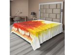 Abakuhaus Lenzuolo, Vari Alberi Autunnali Dai Colori Vivaci In Stile Acquerello Woodland Boho, Morbido E Confortevole Lenzuolo Superiore Per Un Letto Decorativo 1 Pezzo 244 Cm X 205 Cm, Giallo Arancione