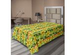 Abakuhaus Lenzuolo Narciso, Illustrazioni Moderne Di Narcisi, Vitalità Interiore, Tema Erbe Aromatiche, Lenzuolo Morbido E Confortevole Per Un Letto Decorativo, 1 Pezzo, 260 Cm X 168 Cm, Verde Giallo