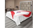 Abakuhaus Amore Lenzuolo, Spazzola, Un Cuore Sentimenti Speciali Reciproci Desiderio Positivo Stampa Grafica, Morbido E Confortevole Lenzuolo Superiore Per Un Letto Decorativo 1 Pezzo 275 Cm X 260 Cm, Rosso Blu Bianco