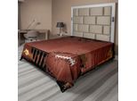 Abakuhaus Lenzuolo Sportivo, Tema Rugby Grunge Marrone Con Elementi Di Gioco, Immagine Artigianale Sportiva, Lenzuolo Morbido E Confortevole Per Un Letto Decorativo, 1 Pezzo, 244 Cm X 205 Cm, Marrone Nero