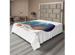 Abakuhaus Pearls Lenzuolo, Mondo Sottomarino Con Molluschi Sgusciati, Coralli, Perle, Forma Cristallina, Tema Marino, Lenzuolo Morbido E Confortevole Per Un Letto Decorativo, 1 Pezzo, 275 Cm X 260 Cm, Multicolore