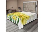 Abakuhaus Lenzuolo Narciso, Stampa Digitale Bouquet Di Narcisi Chiamati Jonquils In Inghilterra Lily, Lenzuolo Morbido E Confortevole Per Un Letto Decorativo 1 Pezzo 275 Cm X 260 Cm, Giallo Verde