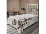 Abakuhaus Lenzuolo Compass, Compass Con Teschi E Candele Spooky Adventure New Pirate Destinations Theme, Lenzuolo Morbido E Confortevole Per Un Letto Decorativo 1 Pezzo 260 Cm X 168 Cm, Marrone Grigio Perla
