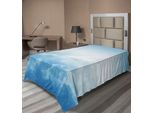 Abakuhaus Lenzuolo Wolken, Soffici Nuvole Sopra Il Terreno, Vapore D'acqua, Immagini Oniriche Fluttuanti, Morbido E Confortevole Lenzuolo Superiore Per Un Letto Decorativo, 1 Pezzo, 260 Cm X 168 Cm, Blu E Bianco