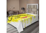 Abakuhaus Lenzuolo Jazz Music, Illustrazione Artistica Stilizzata Con Spruzzi Di Vernice Colorata Raffigurante Un Sassofono, Lenzuolo Morbido E Confortevole Per Un Letto Decorativo, 1 Pezzo, 260 Cm X 168 Cm, Giallo E Nero.