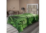 Abakuhaus Lenzuolo Foresta Pluviale, Palme E Piante Esotiche Nella Giungla Tropicale Natura Selvaggia Motivo A Tema Zen, Lenzuolo Morbido E Confortevole Per Un Letto Decorativo 1 Pezzo 190 Cm X 100 Cm, Verde