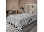 Abakuhaus Lenzuolo Marocchino, Sfondo Artistico Arabo, Motivo Tradizionale Turco Ottomano, Lenzuolo Morbido E Confortevole Per Un Letto Decorativo, 1 Pezzo, 260 Cm X 168 Cm, Bianco E Nero