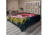 Abakuhaus Pearls Lenzuolo, Primo Piano Grafico Di Conchiglie Con Perle Su Rocce All'interno Del Lago, Vista Interna, Lenzuolo Morbido E Confortevole Per Un Letto Decorativo, 1 Pezzo, 260 Cm X 228 Cm, Multicolore