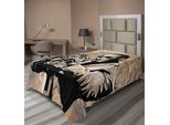 Abakuhaus Lenzuolo Jazz Music, Illustrazione Grunge Di Musicista Africano Che Suona La Tromba, Lenzuolo Morbido E Confortevole Per Un Letto Decorativo 1 Pezzo 190 Cm X 100 Cm, Nero Beige