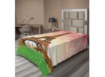 Abakuhaus Lenzuolo Torre Eiffel, Torre Eiffel Cielo Colorato Natura Nuvole Europee Fotografia Artistico, Morbido E Confortevole Lenzuolo Superiore Per Un Letto Decorativo 1 Pezzo 260 Cm X 168 Cm, Marrone Rosso Corallo
