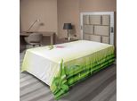 Lenzuolo Abakuhaus Spa, Fiori Di Orchidea Con Rami Di Bambù In Vari Colori, Tema Spirituale, Lenzuolo Morbido E Confortevole Per Un Letto Decorativo, 1 Pezzo 190 Cm X 100 Cm, Verde E Bianco