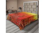 Abakuhaus Lenzuolo Arancione Bruciato, Mosaico Artistico Moderno Con Texture, Piccoli Riquadri E Linee, Illustrazione, Lenzuolo Morbido E Confortevole Per Un Letto Decorativo, 1 Pezzo, 244 Cm X 205 Cm, Giallo Arancione