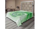 Abakuhaus Spiers Lenzuolo, Una Curva Si Avvolge Attorno A Un Motivo Fisso Con Spirali In Continuo Aumento Stampa Con Figure Computerizzate, Morbido E Confortevole Lenzuolo Superiore Per Un Letto Decorativo 1 Pezzo 244 Cm X 205 Cm, Verde