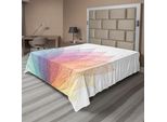 Abakuhaus Lenzuolo Astratto, Foglio Grafica Astratta Quattro Stagioni Flora Tema Delicato E Trasparente, Lenzuolo Morbido E Confortevole Per Un Letto Decorativo 1 Pezzo 275 Cm X 260 Cm, Giallo Rosso Verde