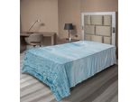 Abakuhaus Lenzuolo Wolken, Mare E Cielo Combinati Insieme In Modo Vivace Ispirazione Immagine Di Speranza, Lenzuolo Morbido E Confortevole Per Un Letto Decorativo 1 Pezzo 260 Cm X 168 Cm, Azzurro