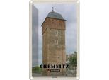 Vianmo Insegna Di Latta 18X12 Cm Chemnitz Roter Turm